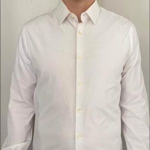 Express Men’s button up dress shirt, white, size M extra slim fit
